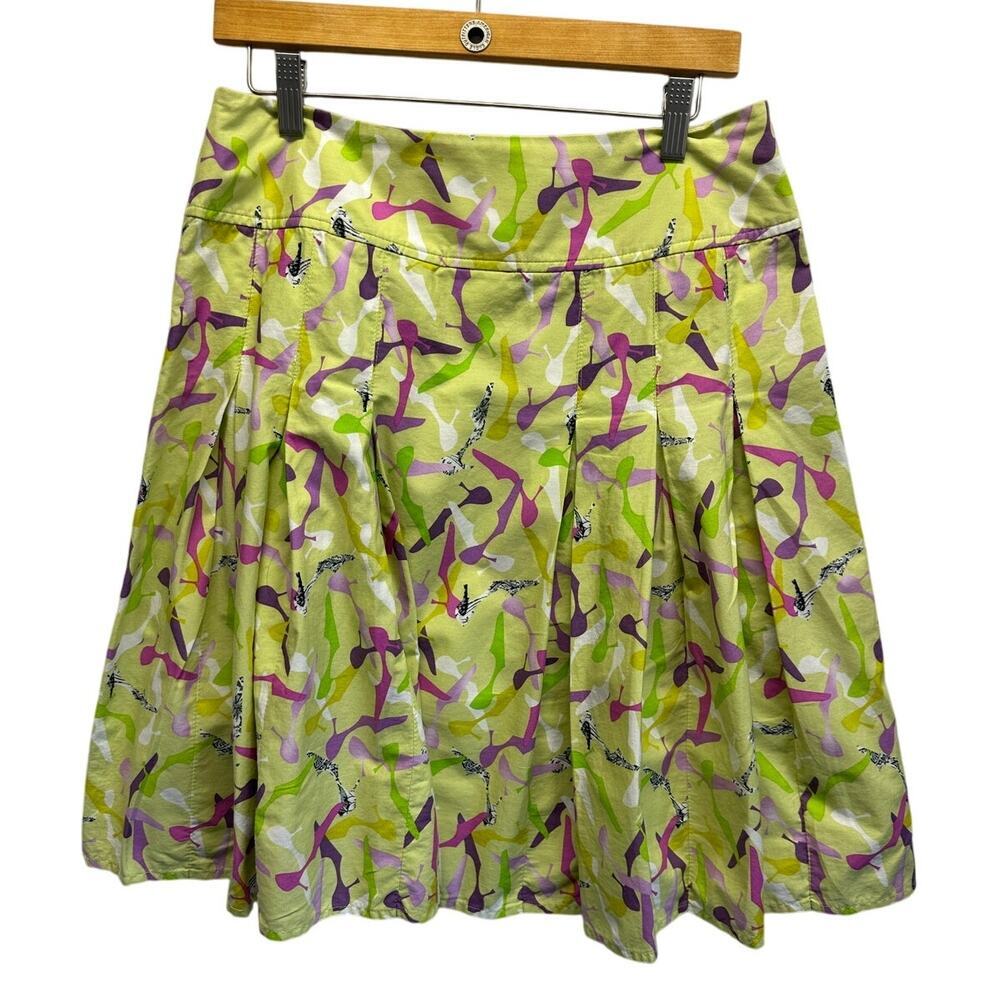 High Heel Shoe Pattern Women Skirt‎ Novelty Liz Claiborne Petite Size 10